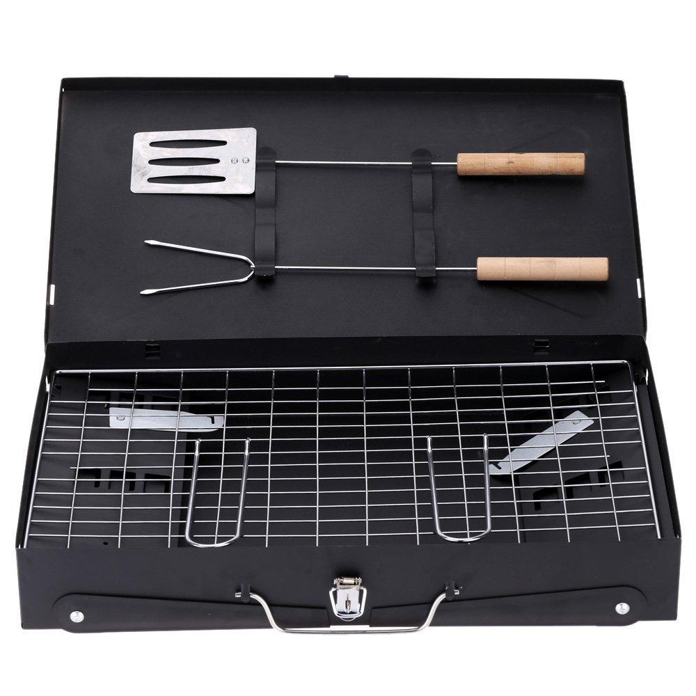Stainless Steel Briefcase-Style Barbecue Grill Toaster