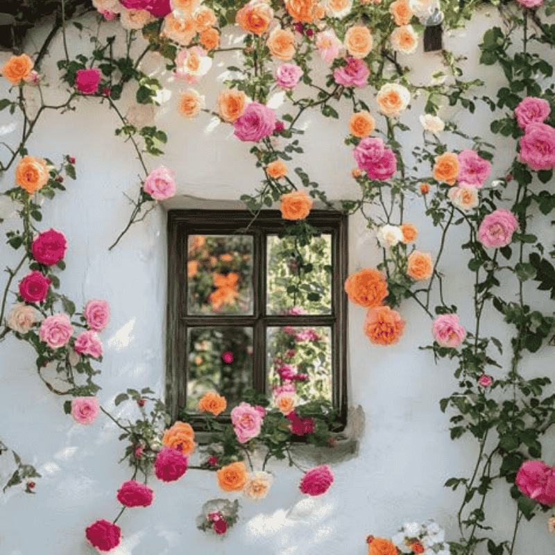 Mixed-Color Climbing Rose Seeds UK - Non-Invasive Everblooming Perennial Plants