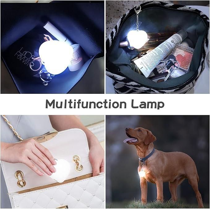 Heart-Shaped Automatic LED Purse Light Keychain | Touch Sensor Handbag Bag Finder