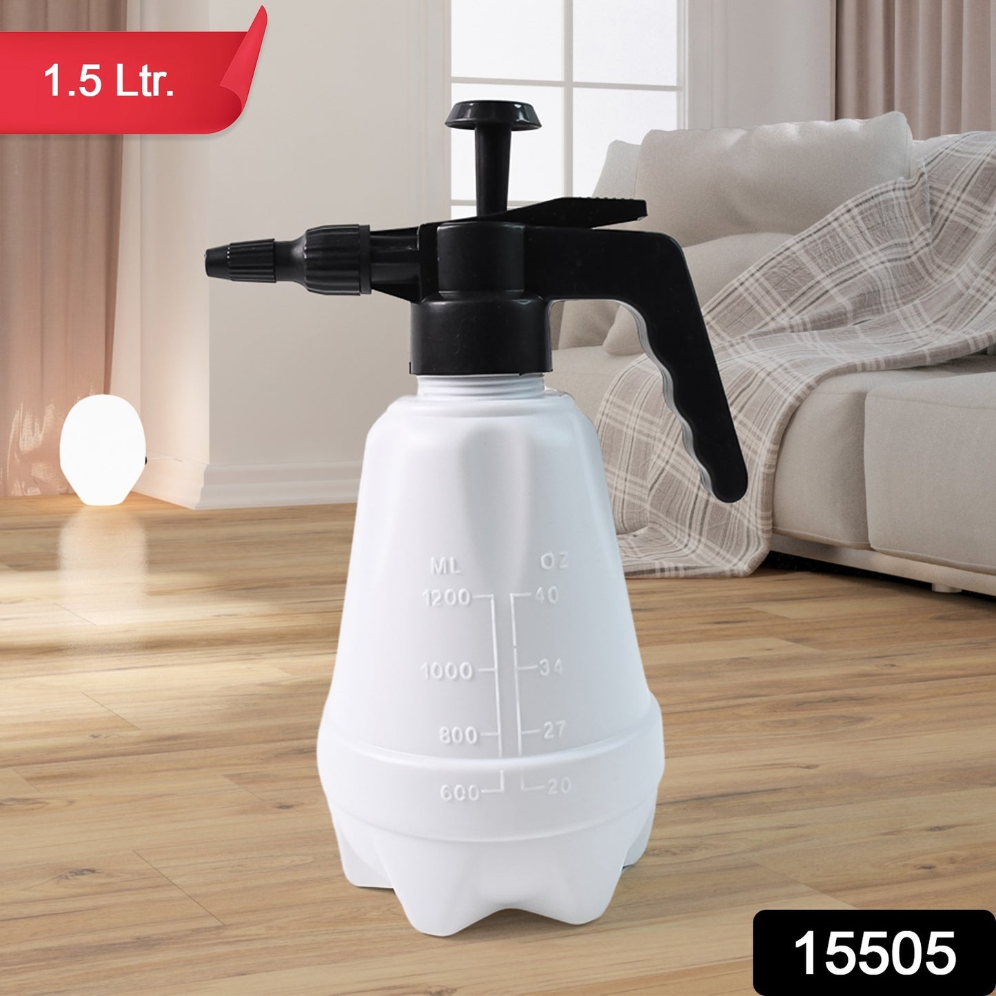 Heavy-duty Plastic Pressure Spray Bottle (1.5 L)