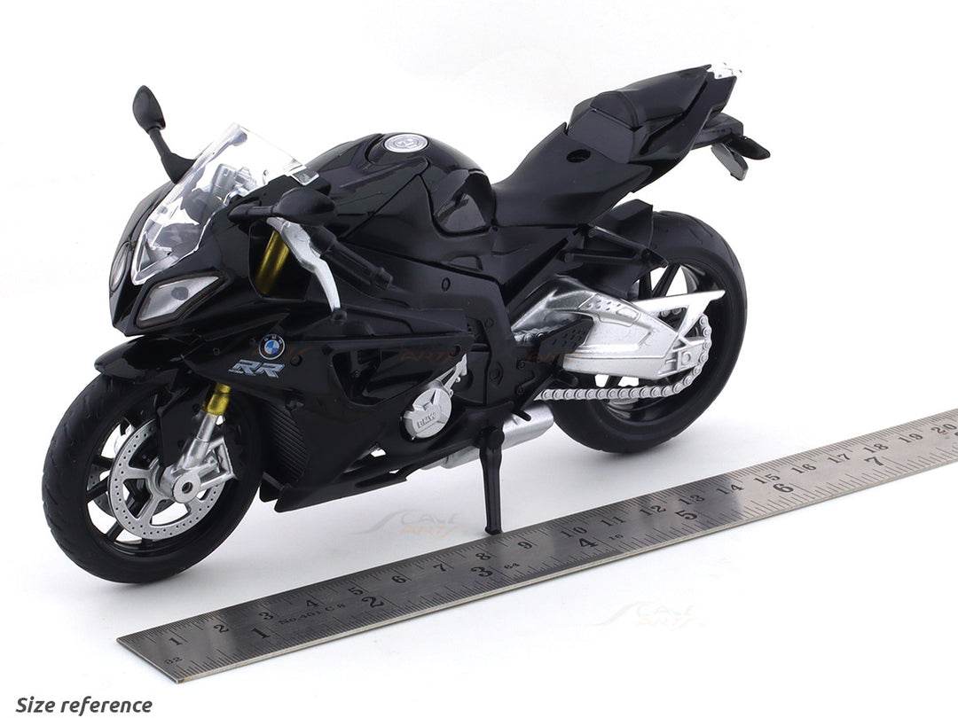 BMW S1000 RR Black 1:12 licensed diecast scale model bike collectible