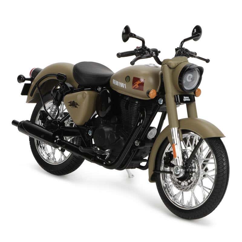 Bullet Beige motorcycle on a white background
