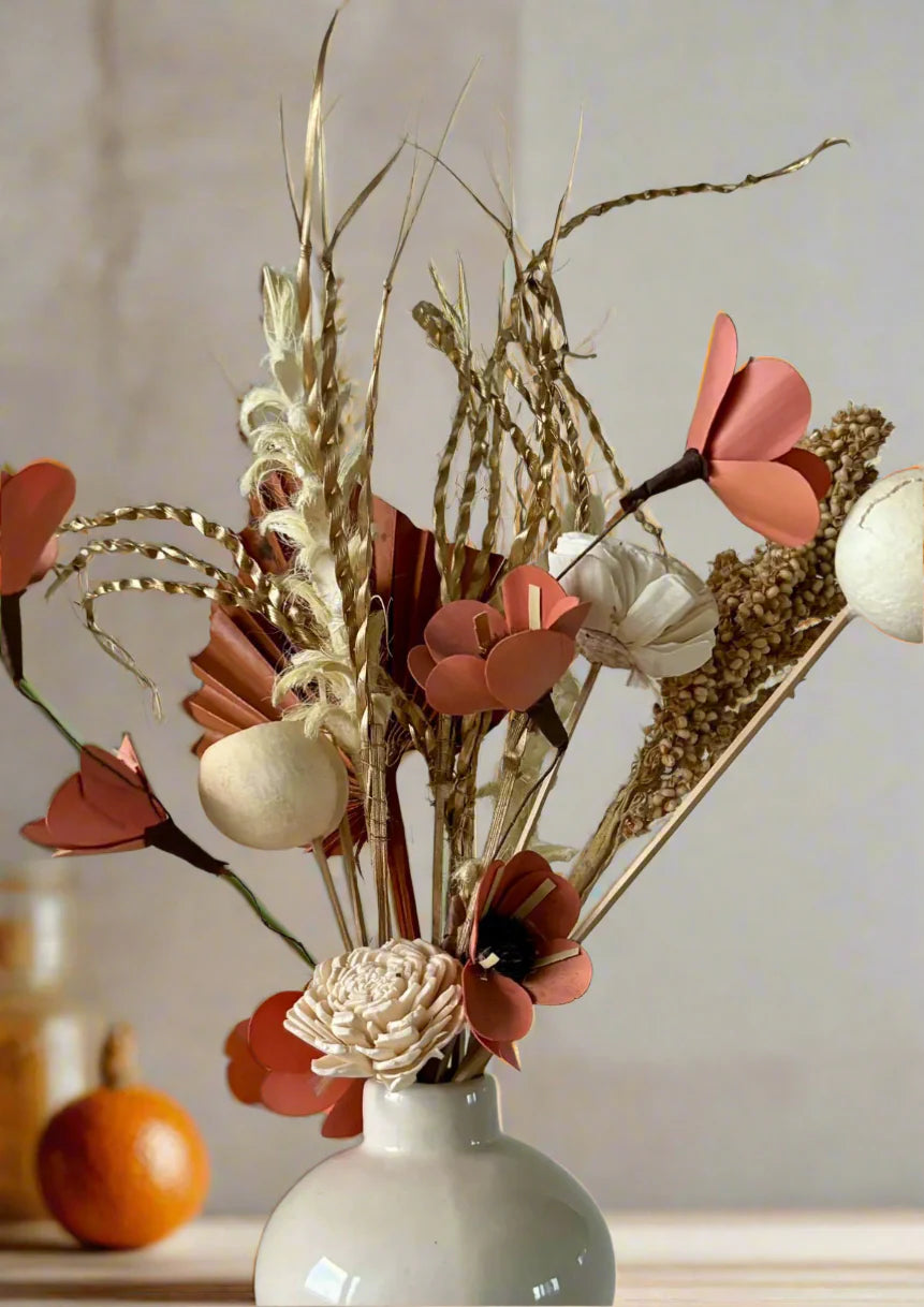 Flower Amalfi Dried Flower vibrant orange