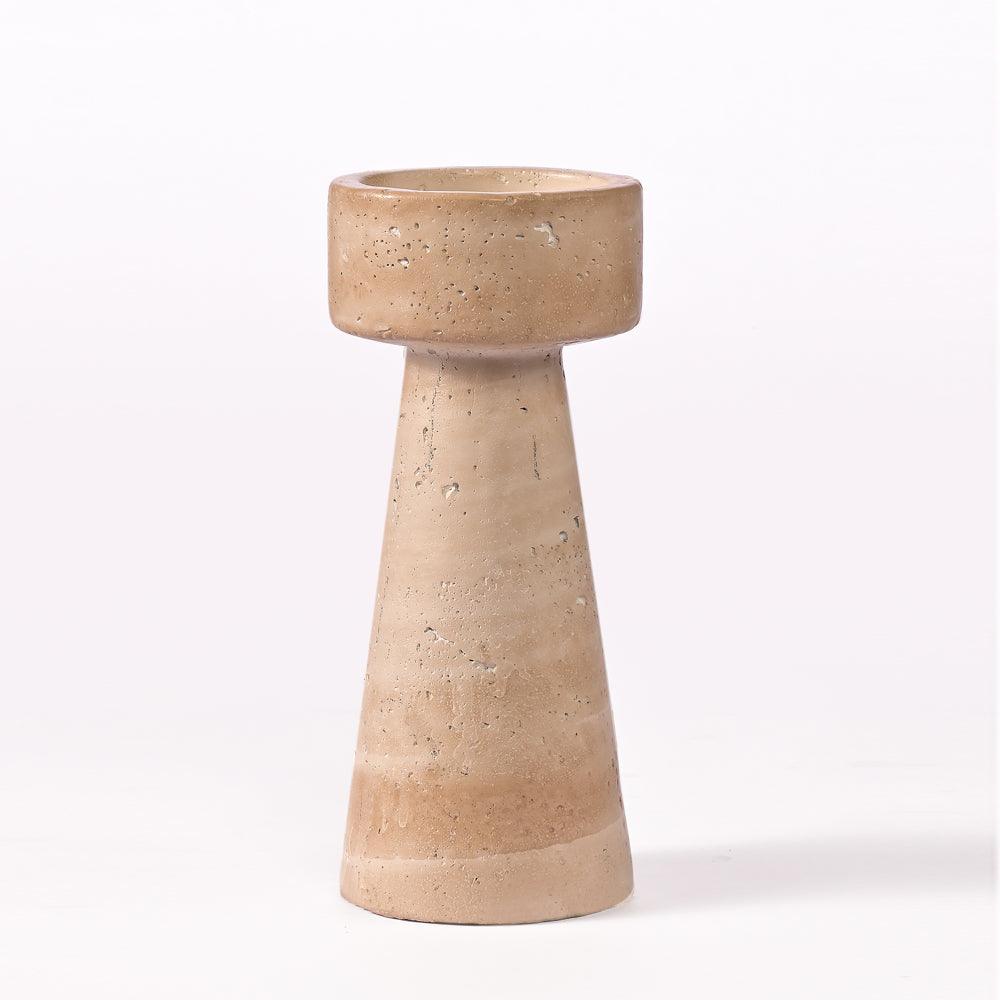 Dandelion Dell Cement Candle Holders – Stylish & Durable Set (2 Pieces) - Mulmil