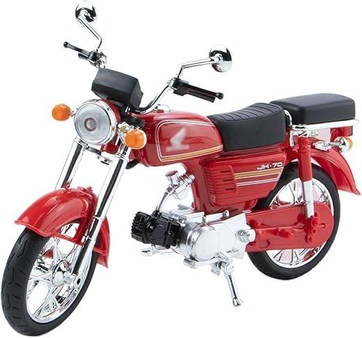 Red motorcycle model on a white background