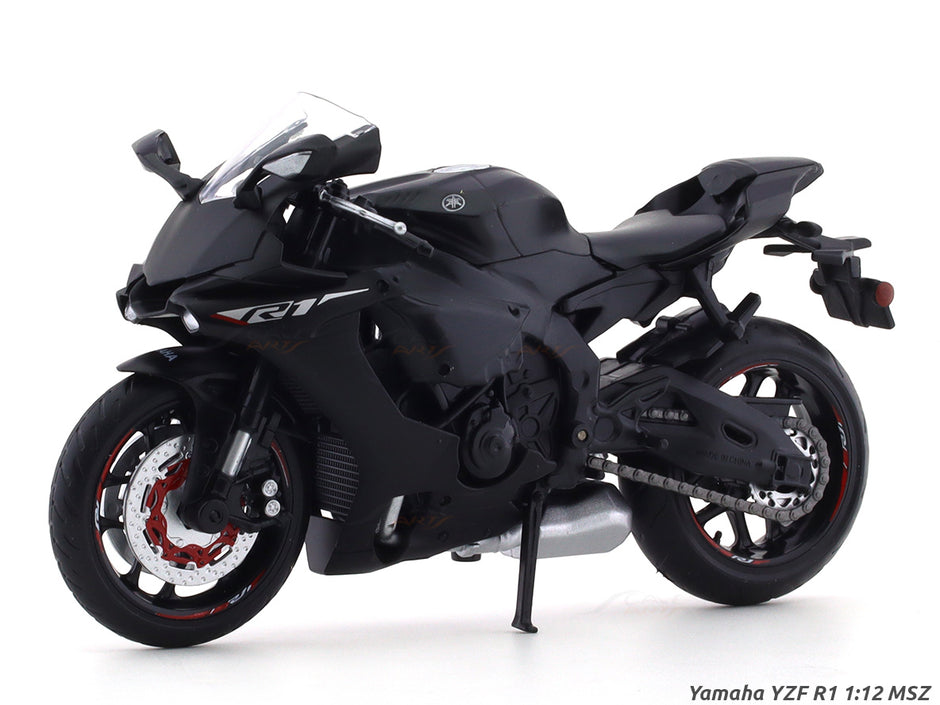 Yamaha YZF R1 Matte Black 1:12 Bike Collectible
