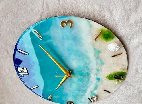 Ocean Wall Clock | Resin Wall Clock | 12 inch - Mulmil