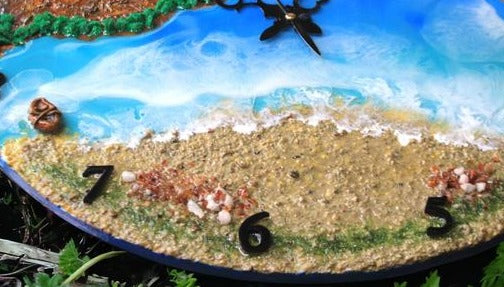Epoxy Resin Wall Clock – Handcrafted Colourful 16-Inch Art Piece - Mulmil