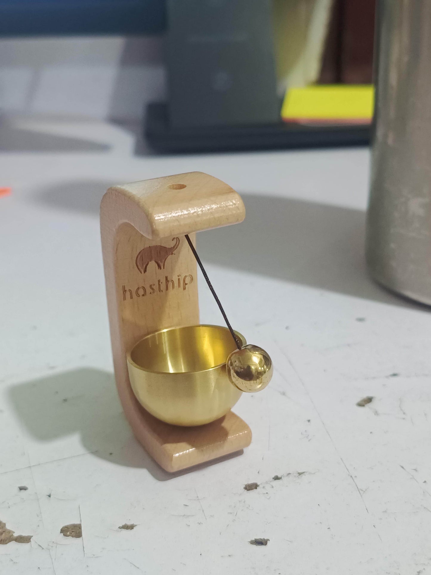 Traditional Indian brass doorbell for positive energy - vastu compliant entrance decoration