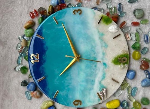 Ocean Wall Clock | Resin Wall Clock | 12 inch - Mulmil