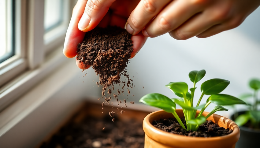 कॉफी ग्राउंड्स का पुनः उपयोग कर पौधों को प्राकृतिक उर्वरक दें