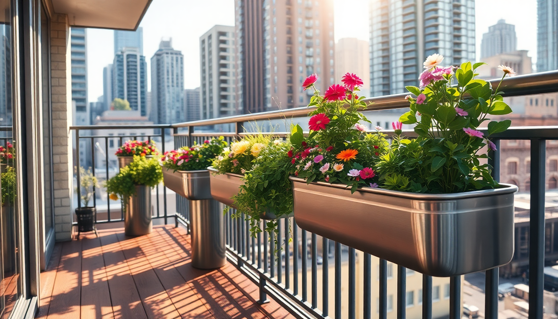 Elevate Your Balcony with Stunning Metal Railing Planters