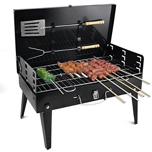 Stainless Steel Briefcase-Style Barbecue Grill Toaster