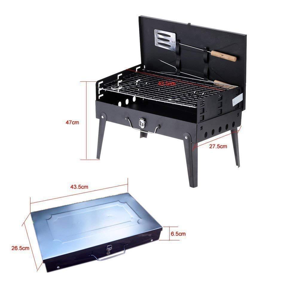 Stainless Steel Briefcase-Style Barbecue Grill Toaster