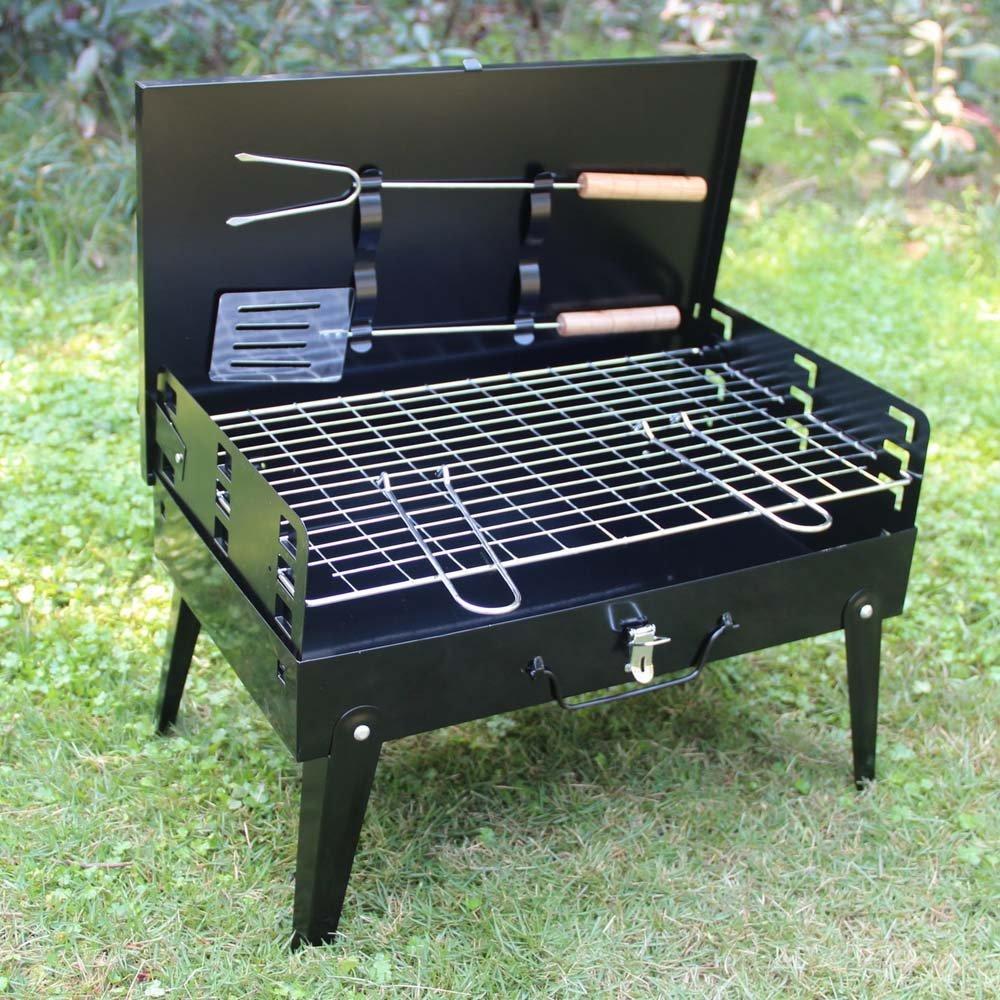 Stainless Steel Briefcase-Style Barbecue Grill Toaster