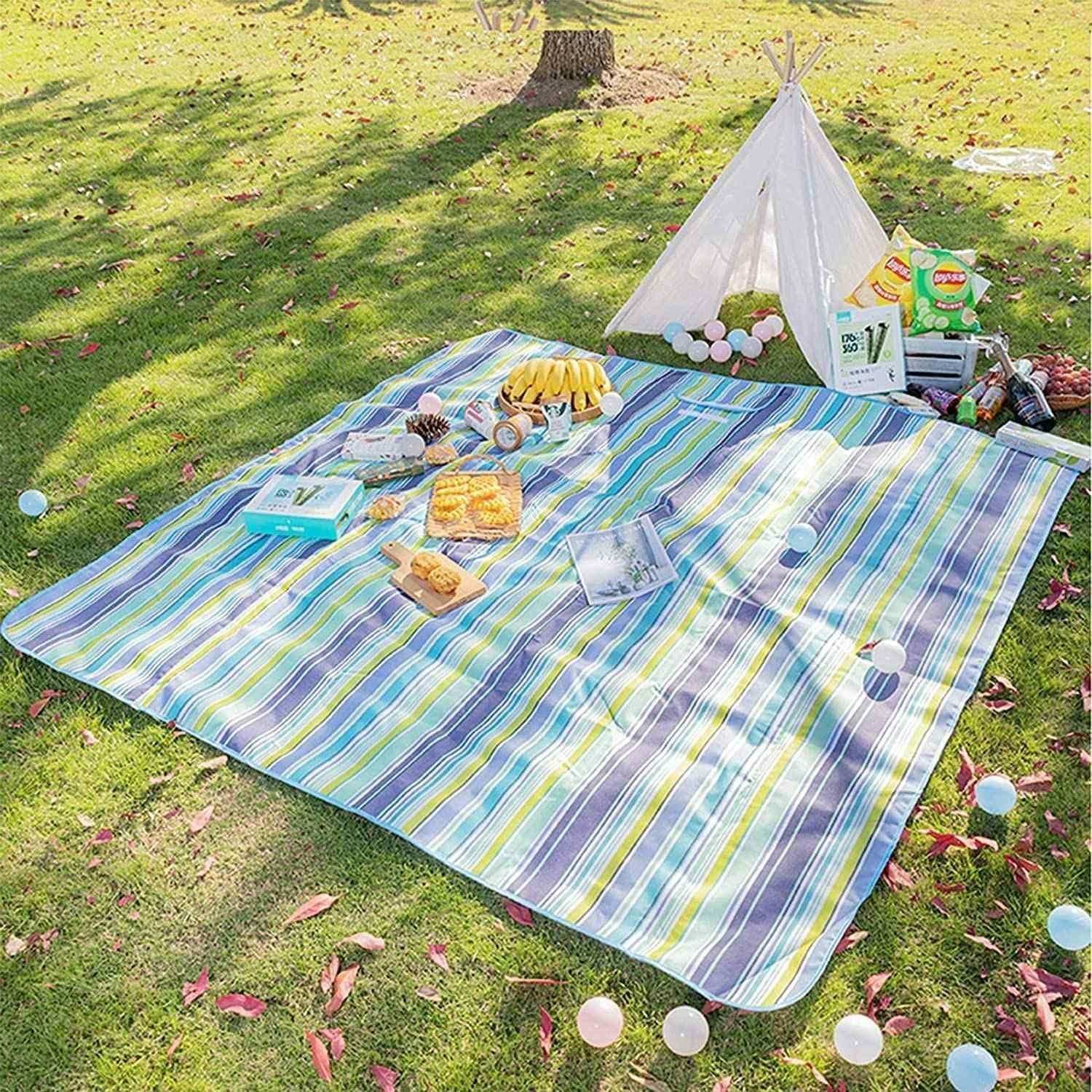 Whixant Waterproof Picnic Blanket - 71x57" Outdoor Mat for Beach Camping