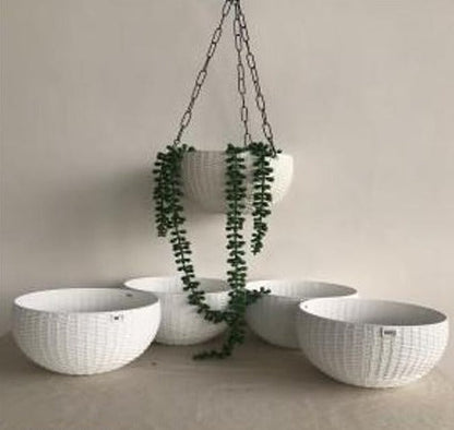 Hanging Flower Pots With Metal Chain