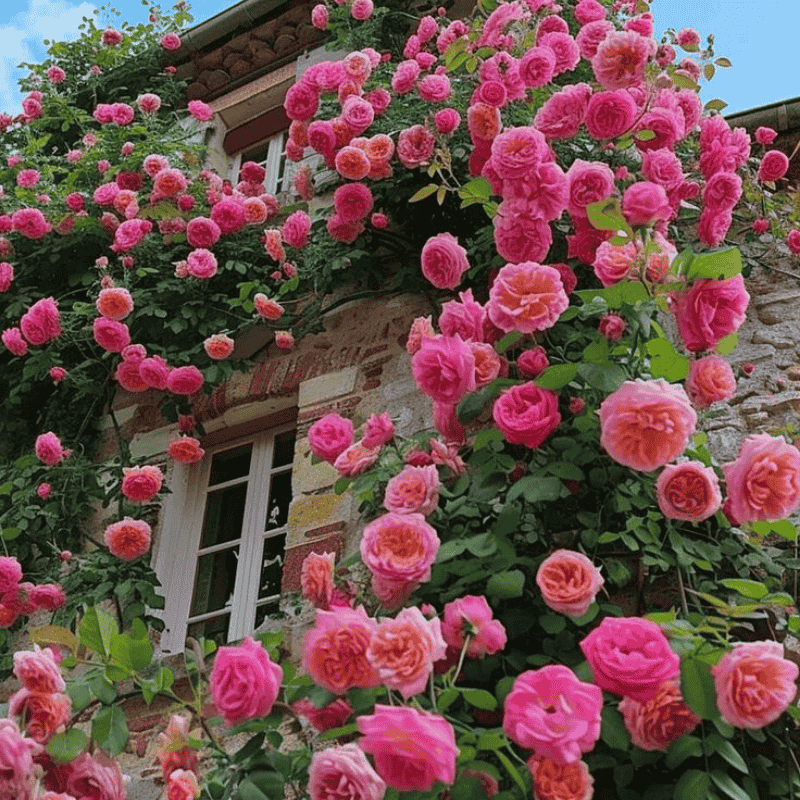 Mixed-Color Climbing Rose Seeds UK - Non-Invasive Everblooming Perennial Plants