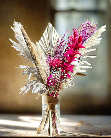 Pink Flora Dried Flower Arrangement: Handmade Celestial Charm That Lasts 5 Years
