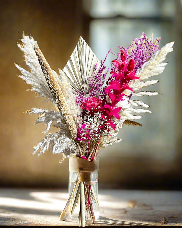 Pink Flora Dried Flower Arrangement: Handmade Celestial Charm That Lasts 5 Years