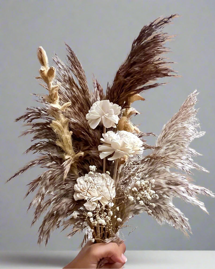 Mulmil Wood-Rose Dried Flower Arrangement: Handmade Elegance That Lasts 5+ Years