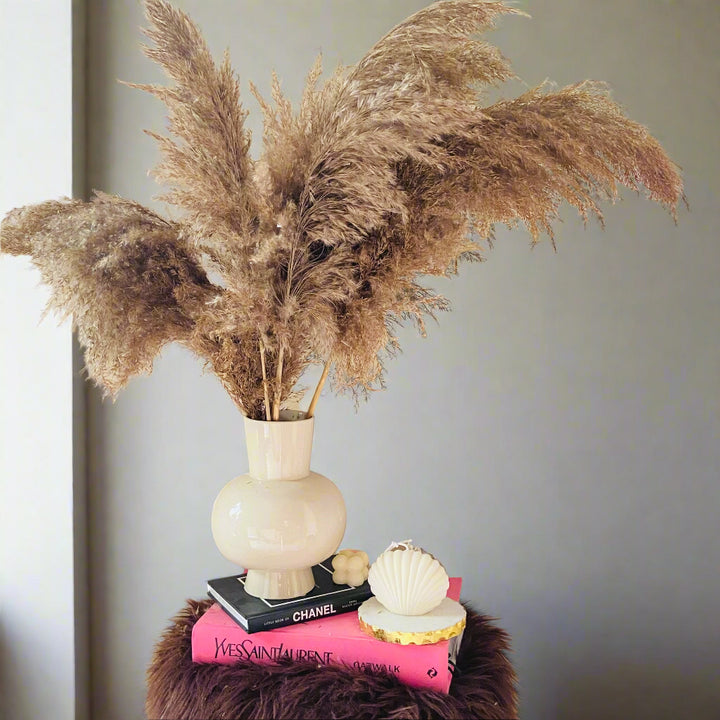Natural Dried Fluffy Brown Pampas Grass – 25 to 35 Inches