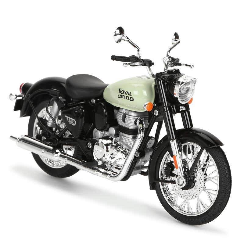 Royal Enfield motorcycle on a white background