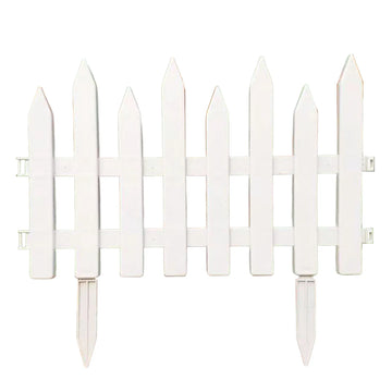 4-Pcs Garden Fence (White)