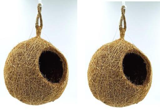 Natural Jute Bird Nest for Small Birds – Pack of 2