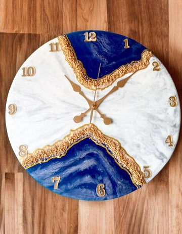 Wall Clock for Home Decor, Epoxy Art Colorful (16 Inches)