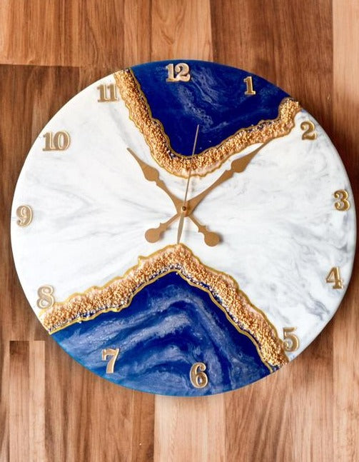 Wall Clock for Home Decor, Epoxy Art Colorful (16 Inches)