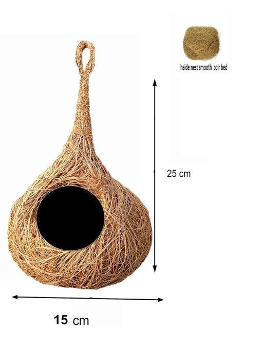 Natural Jute Bird Nest for Small Birds – Pack of 2