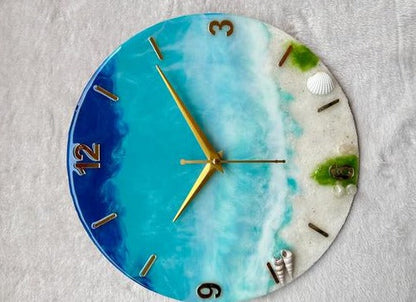 Ocean Wall Clock | Resin Wall Clock | 12 inch