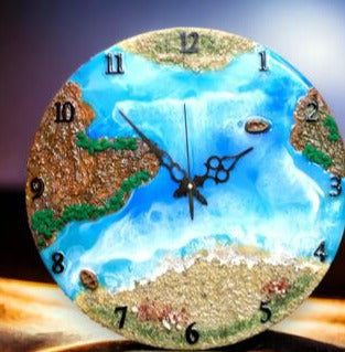 Epoxy Resin Wall Clock – Handcrafted Colourful 16-Inch Art Piece