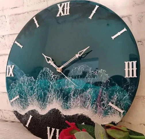 Seashore Symphony Resin Wall Clock